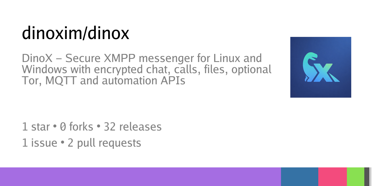 dinoxim/dinox: DinoX - Secure XMPP messenger for Linux and Windows with ...